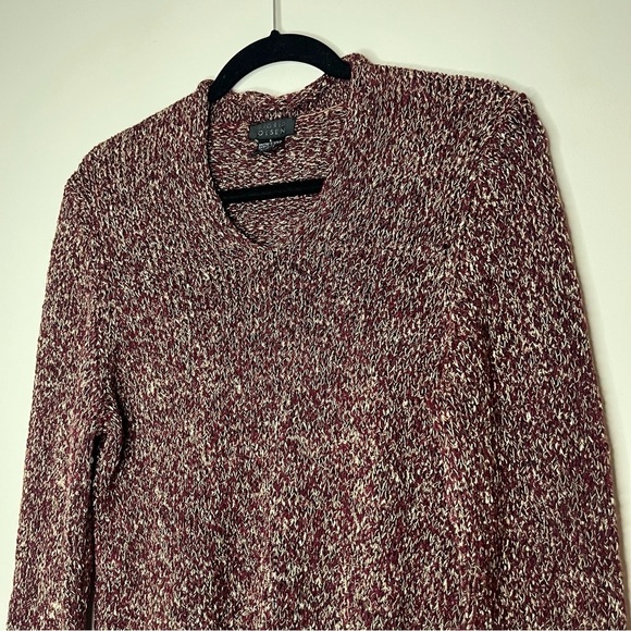 SIGRID OLSEN Metallic Wool Blend Vneck Chunky Knit Sweater - Picture 2 of 6